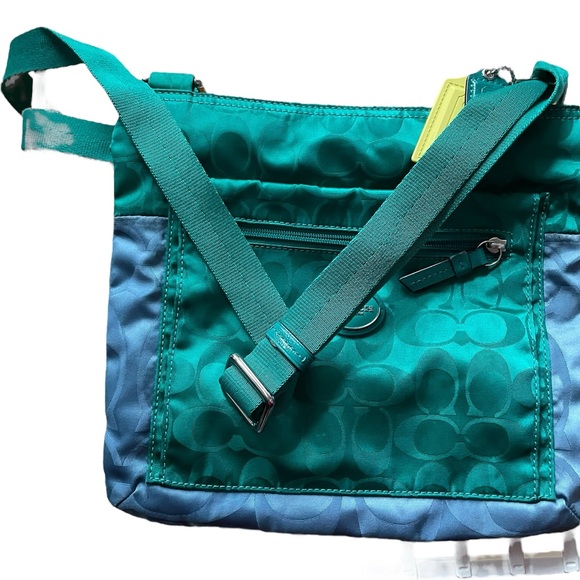 Coach Green and Blue Women's Bag - Picture 4 of 10